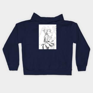 frieren fern ecopop magical elf in last mage art Kids Hoodie